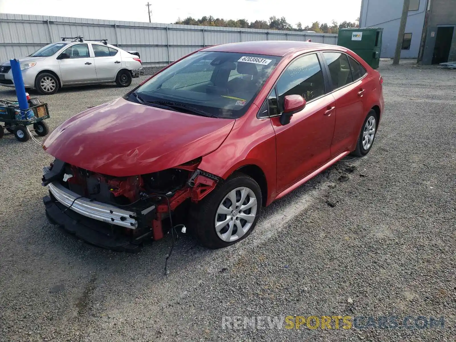 2 Photograph of a damaged car JTDEPRAE4LJ080014 TOYOTA COROLLA 2020