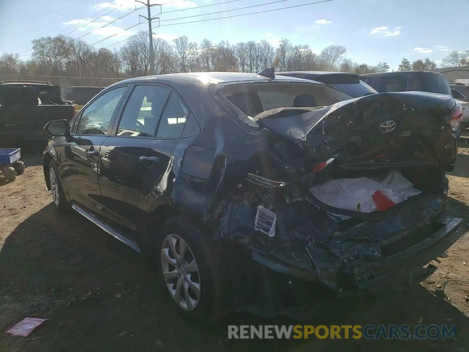 3 Photograph of a damaged car JTDEPRAE4LJ080580 TOYOTA COROLLA 2020