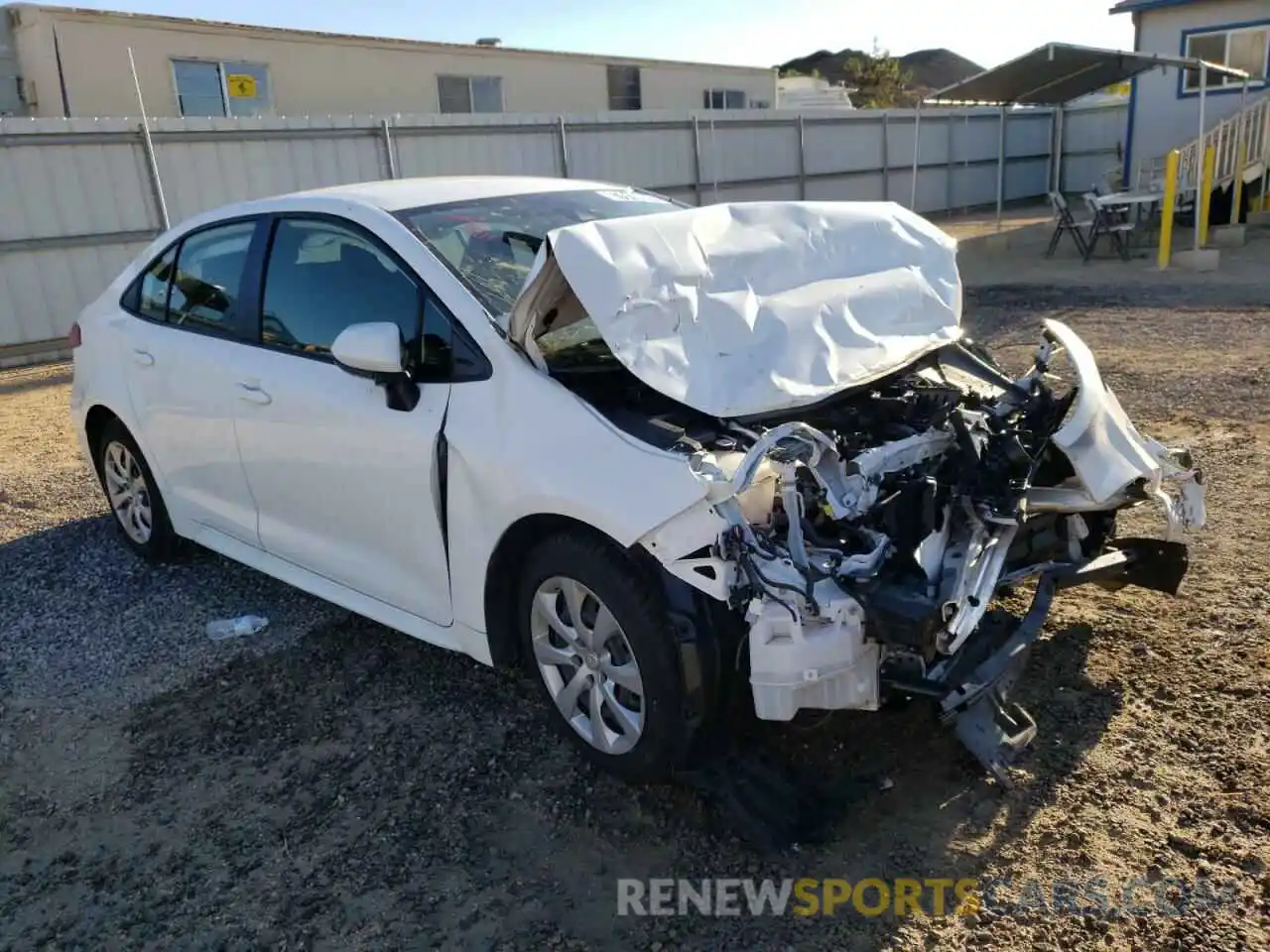 1 Photograph of a damaged car JTDEPRAE4LJ081180 TOYOTA COROLLA 2020