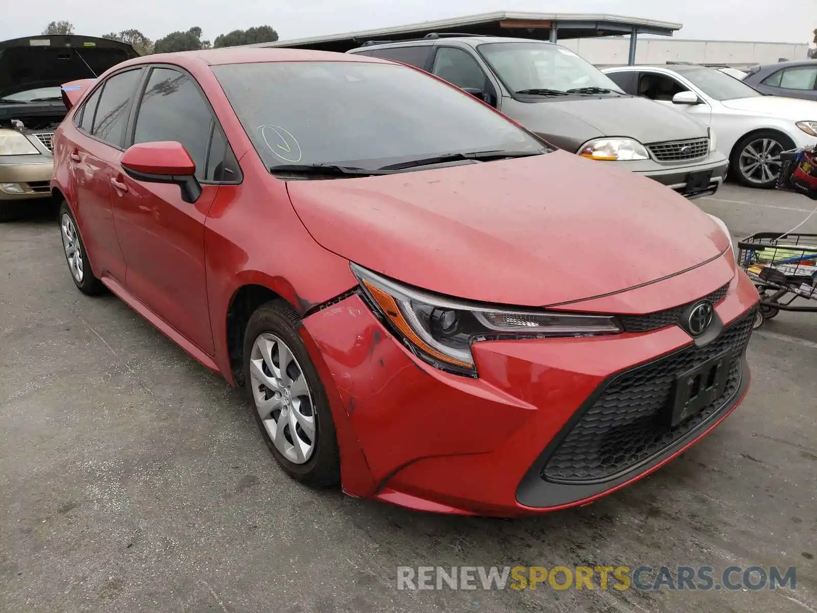 1 Photograph of a damaged car JTDEPRAE4LJ081373 TOYOTA COROLLA 2020