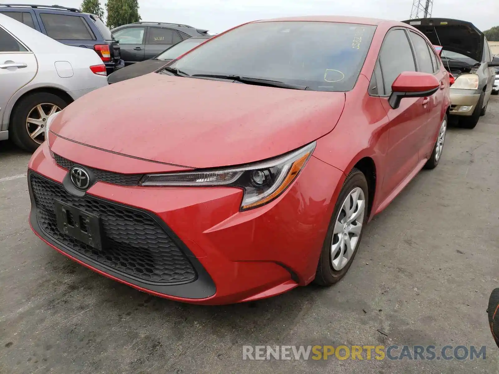 2 Photograph of a damaged car JTDEPRAE4LJ081373 TOYOTA COROLLA 2020