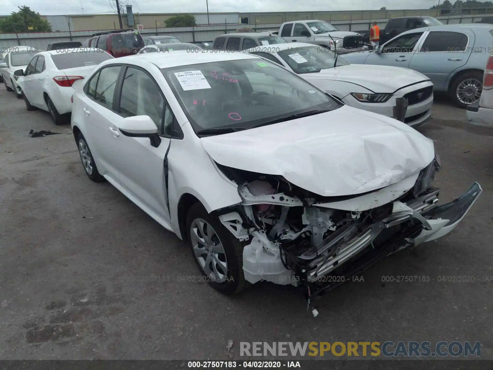 1 Photograph of a damaged car JTDEPRAE4LJ081485 TOYOTA COROLLA 2020