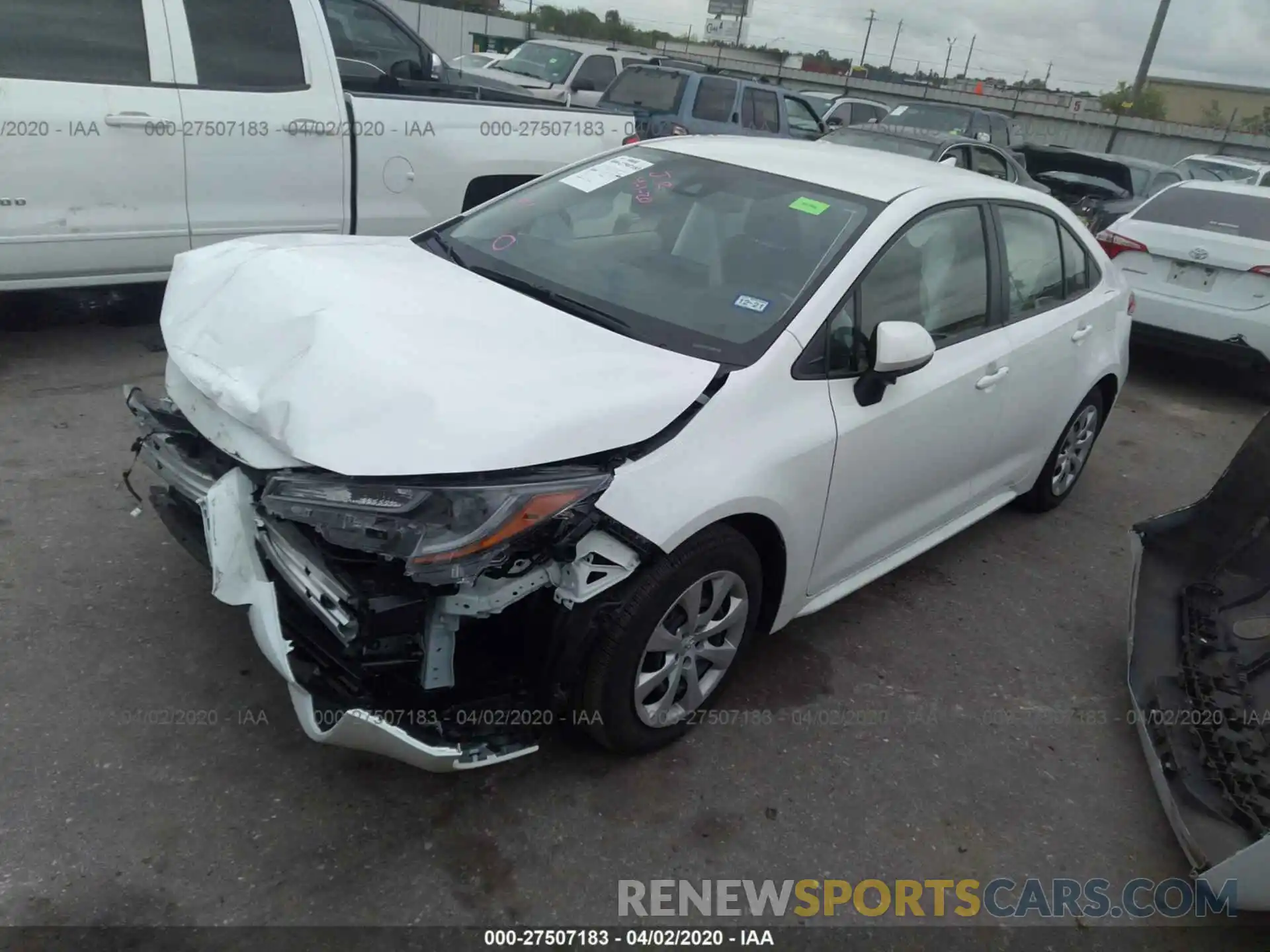 2 Photograph of a damaged car JTDEPRAE4LJ081485 TOYOTA COROLLA 2020