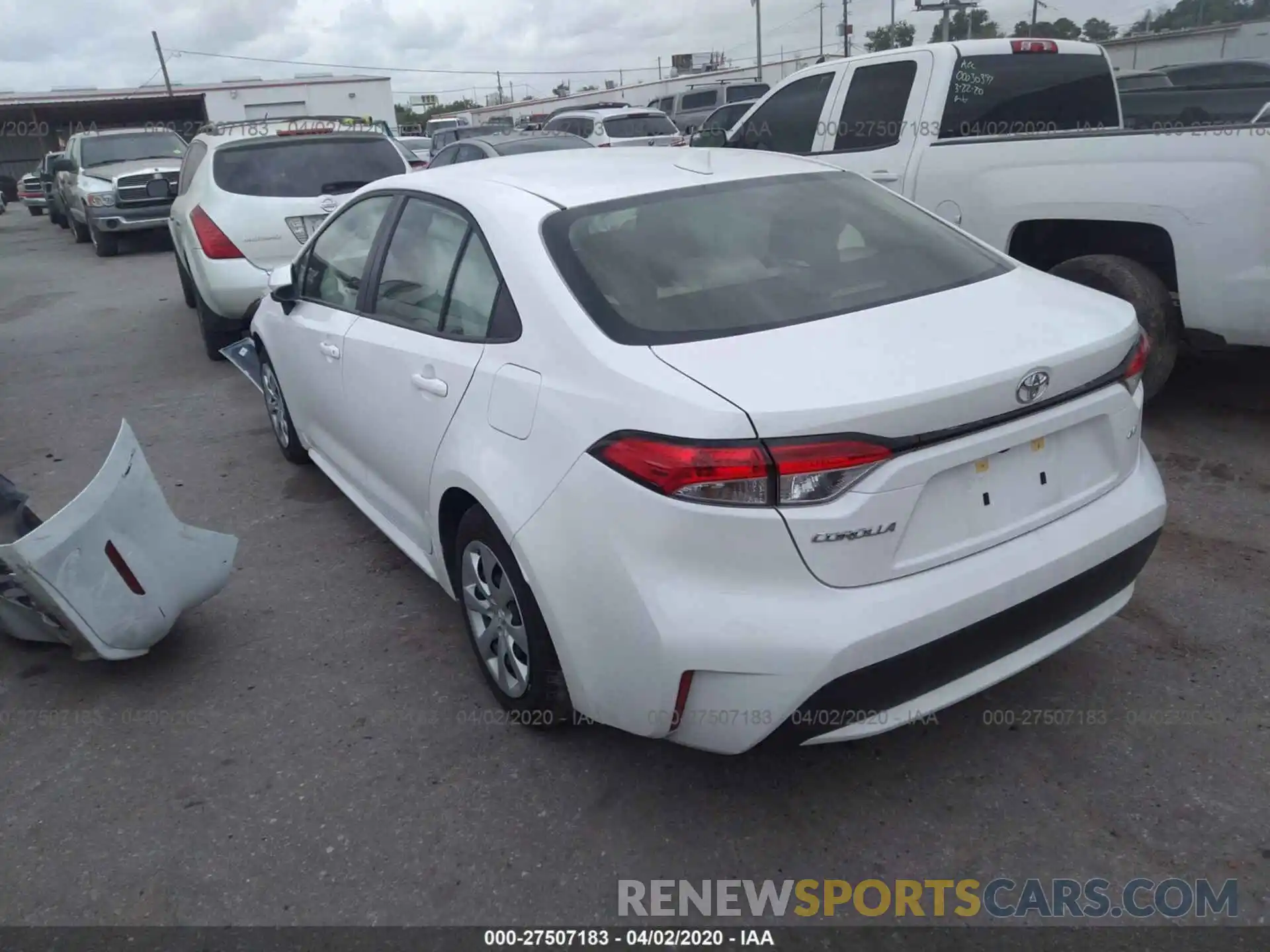 3 Photograph of a damaged car JTDEPRAE4LJ081485 TOYOTA COROLLA 2020