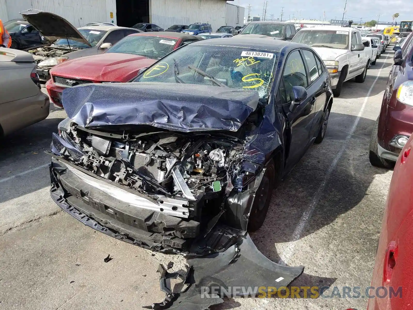 2 Photograph of a damaged car JTDEPRAE4LJ081552 TOYOTA COROLLA 2020