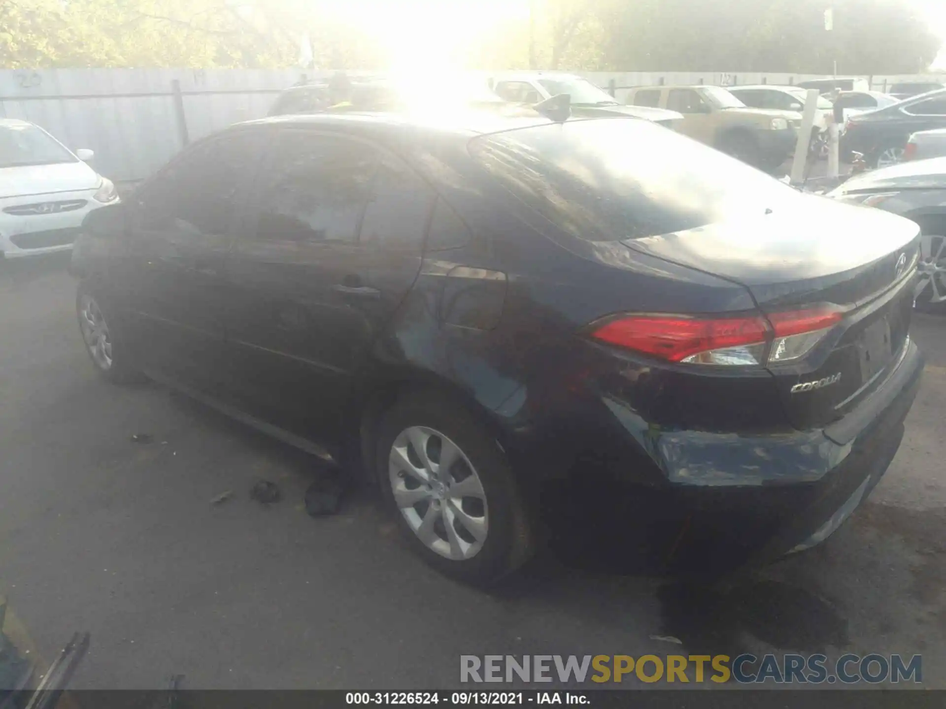 3 Photograph of a damaged car JTDEPRAE4LJ081647 TOYOTA COROLLA 2020