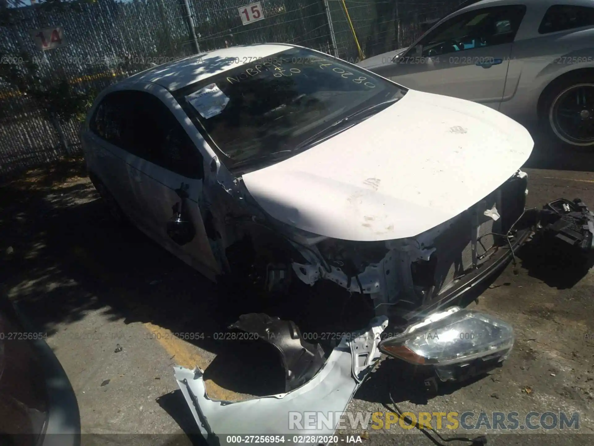 1 Photograph of a damaged car JTDEPRAE4LJ082071 TOYOTA COROLLA 2020