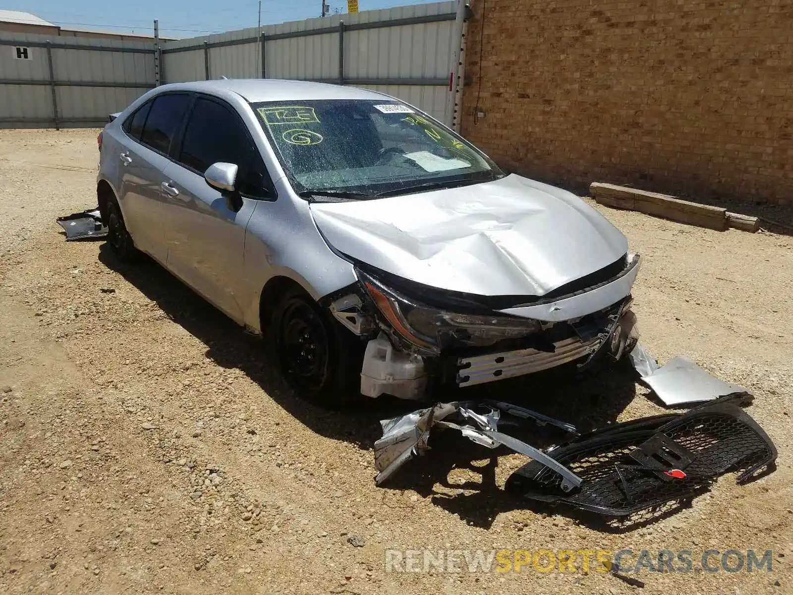 1 Photograph of a damaged car JTDEPRAE4LJ082426 TOYOTA COROLLA 2020