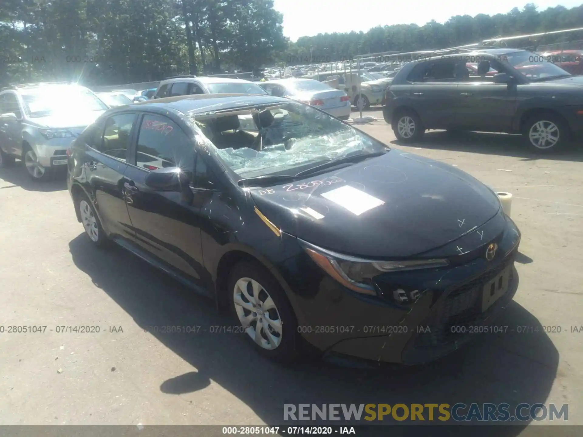 1 Photograph of a damaged car JTDEPRAE4LJ082488 TOYOTA COROLLA 2020