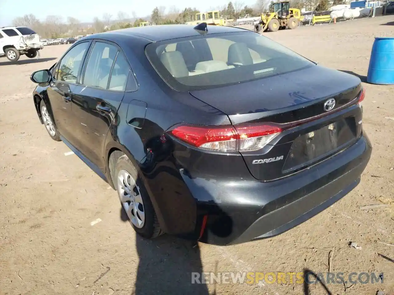 3 Photograph of a damaged car JTDEPRAE4LJ082653 TOYOTA COROLLA 2020