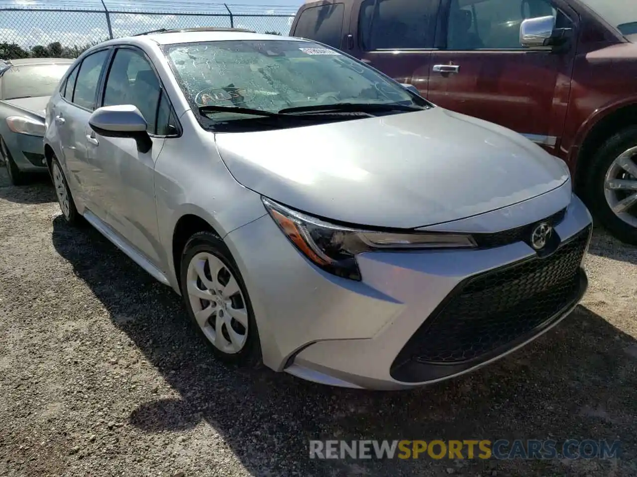 1 Photograph of a damaged car JTDEPRAE4LJ082863 TOYOTA COROLLA 2020