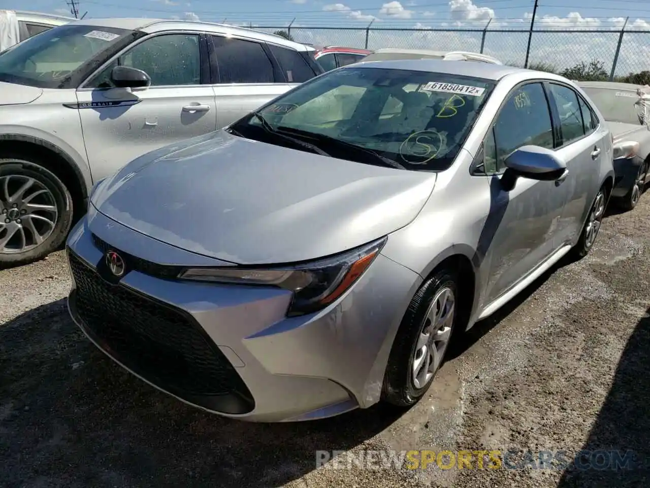 2 Photograph of a damaged car JTDEPRAE4LJ082863 TOYOTA COROLLA 2020