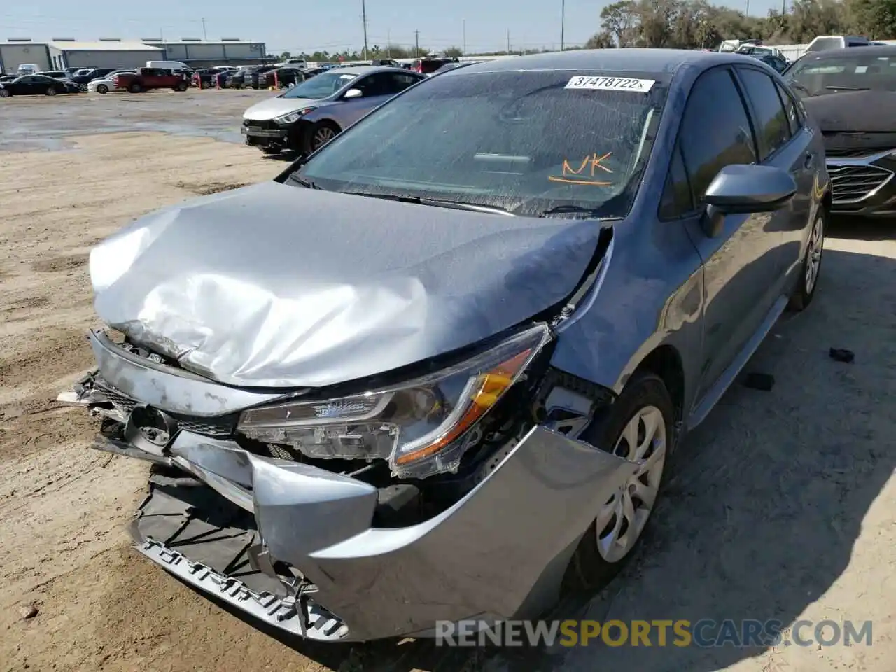 2 Photograph of a damaged car JTDEPRAE4LJ082930 TOYOTA COROLLA 2020