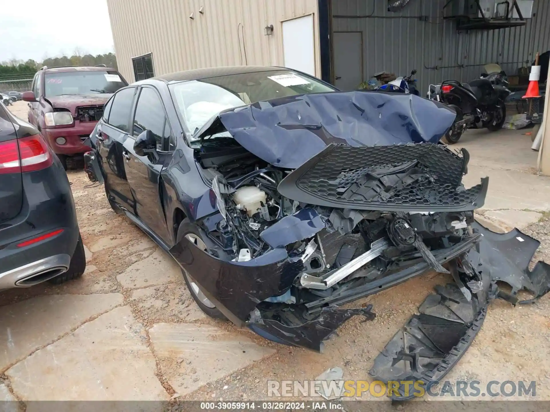 1 Photograph of a damaged car JTDEPRAE4LJ083088 TOYOTA COROLLA 2020