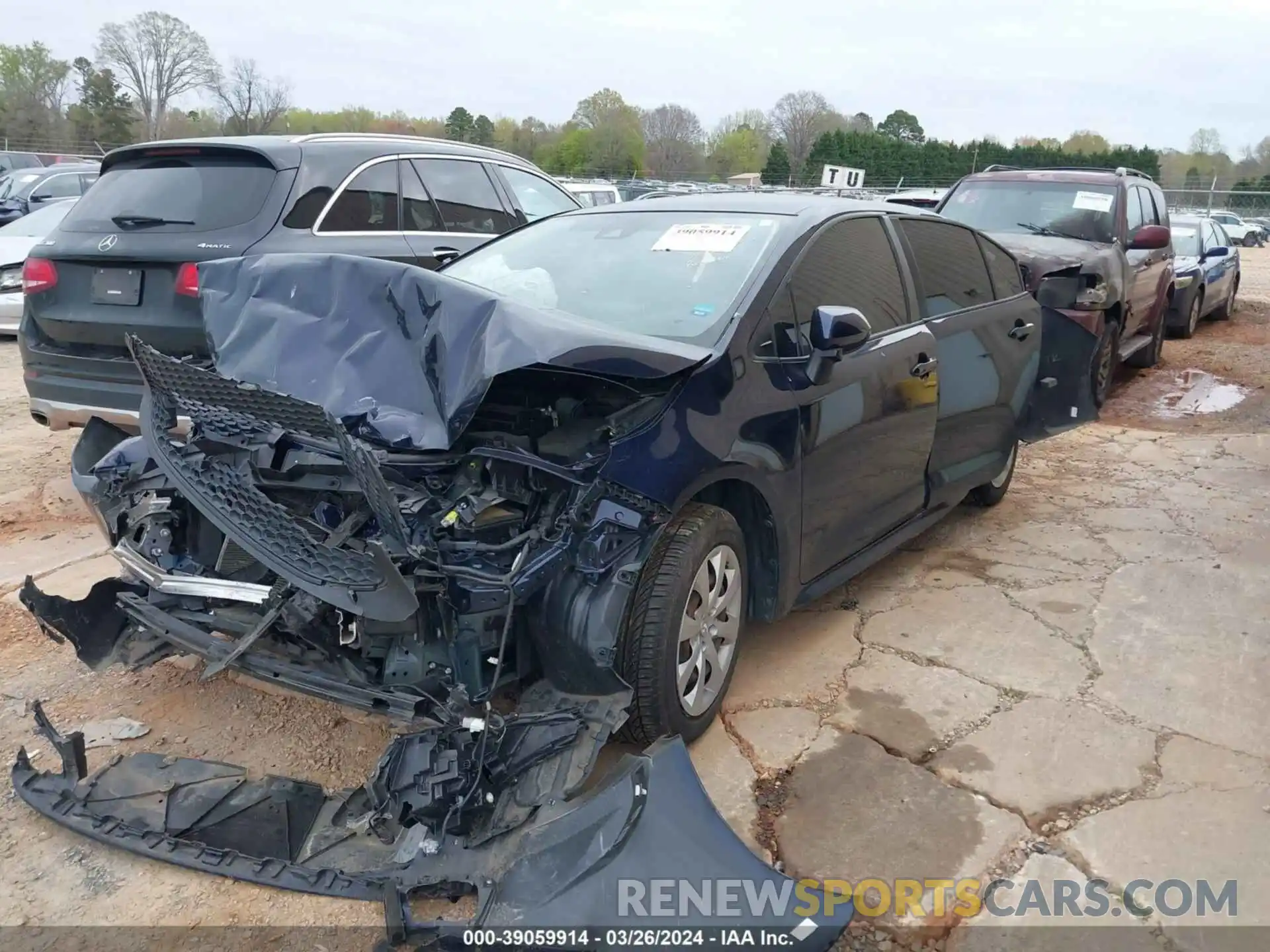 2 Photograph of a damaged car JTDEPRAE4LJ083088 TOYOTA COROLLA 2020