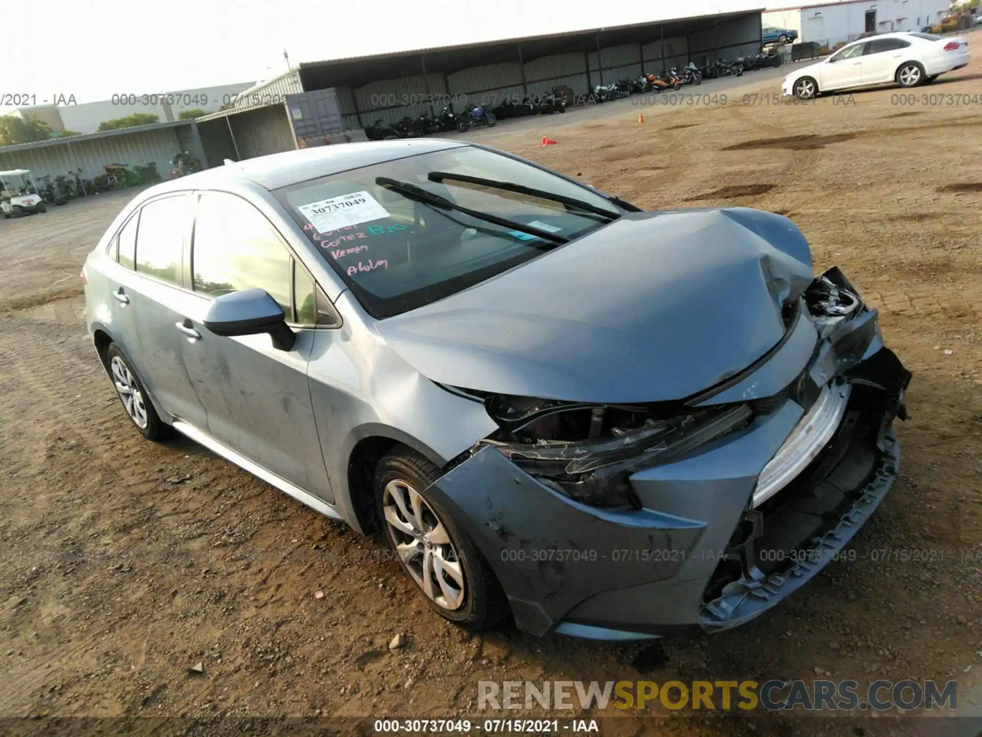 1 Photograph of a damaged car JTDEPRAE4LJ084130 TOYOTA COROLLA 2020