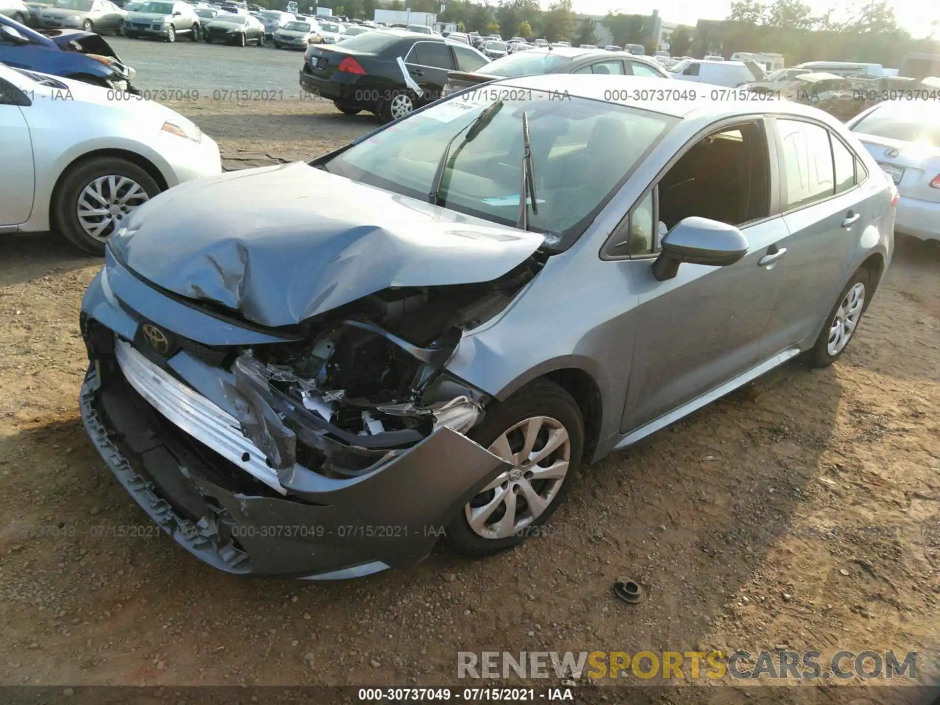 2 Photograph of a damaged car JTDEPRAE4LJ084130 TOYOTA COROLLA 2020