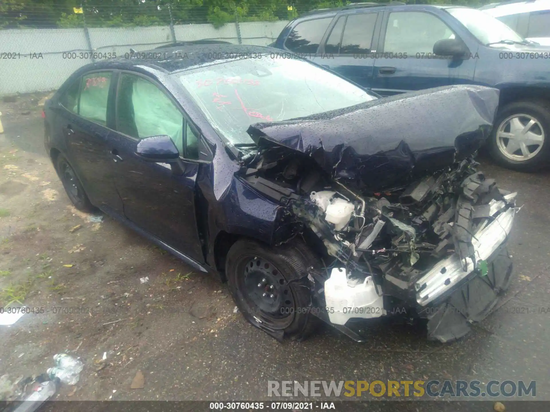 1 Photograph of a damaged car JTDEPRAE4LJ084340 TOYOTA COROLLA 2020