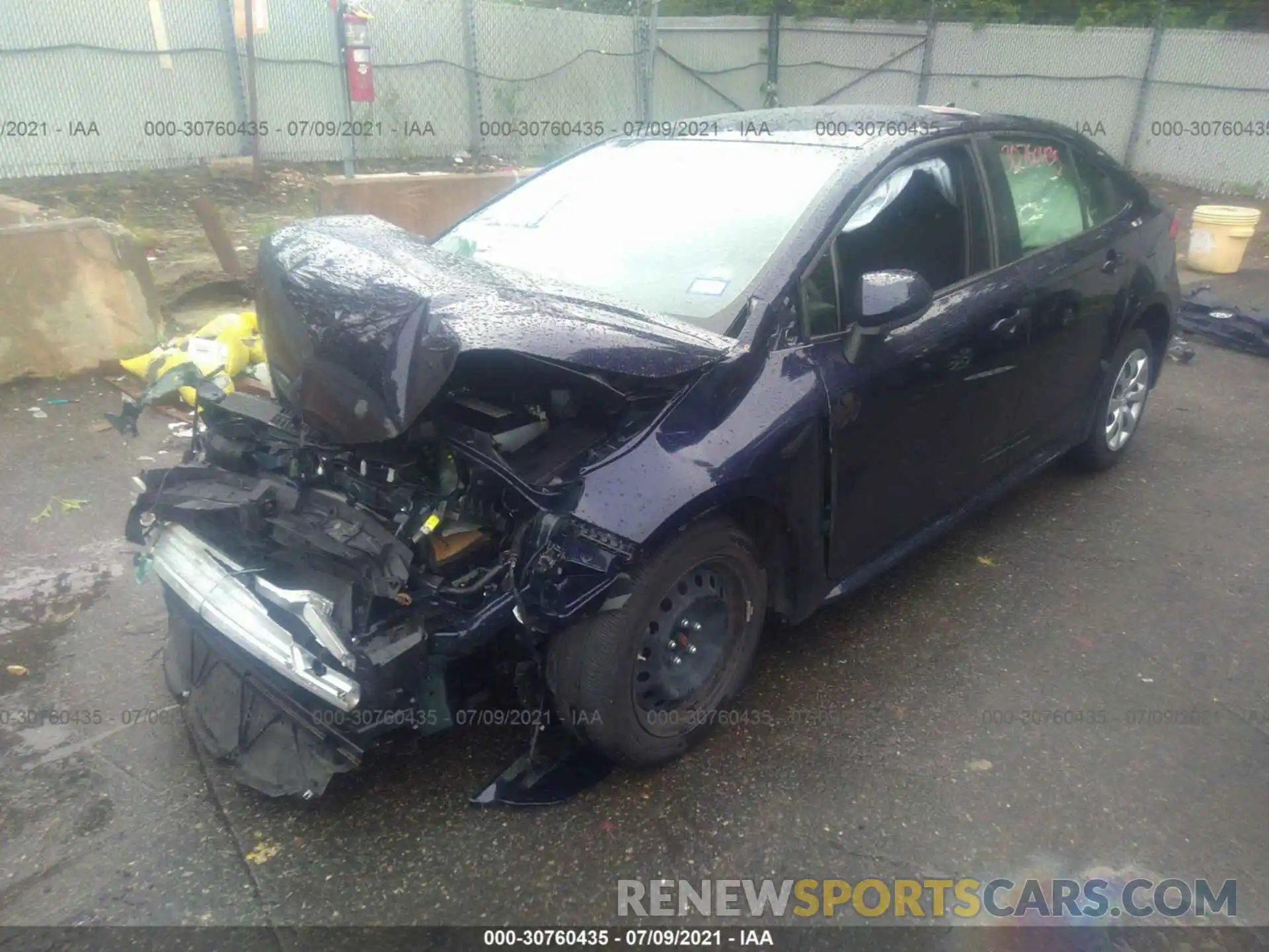 2 Photograph of a damaged car JTDEPRAE4LJ084340 TOYOTA COROLLA 2020