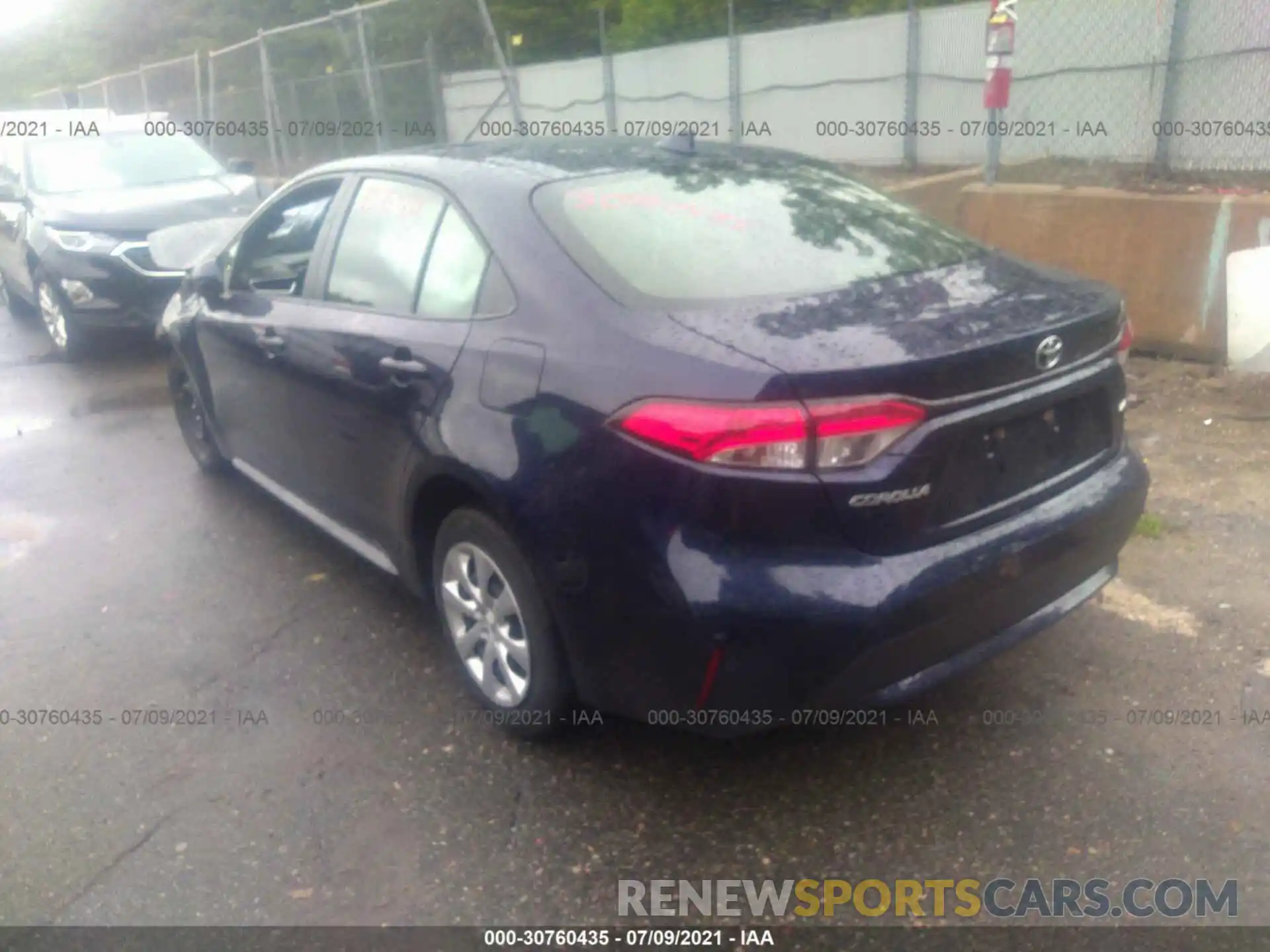 3 Photograph of a damaged car JTDEPRAE4LJ084340 TOYOTA COROLLA 2020