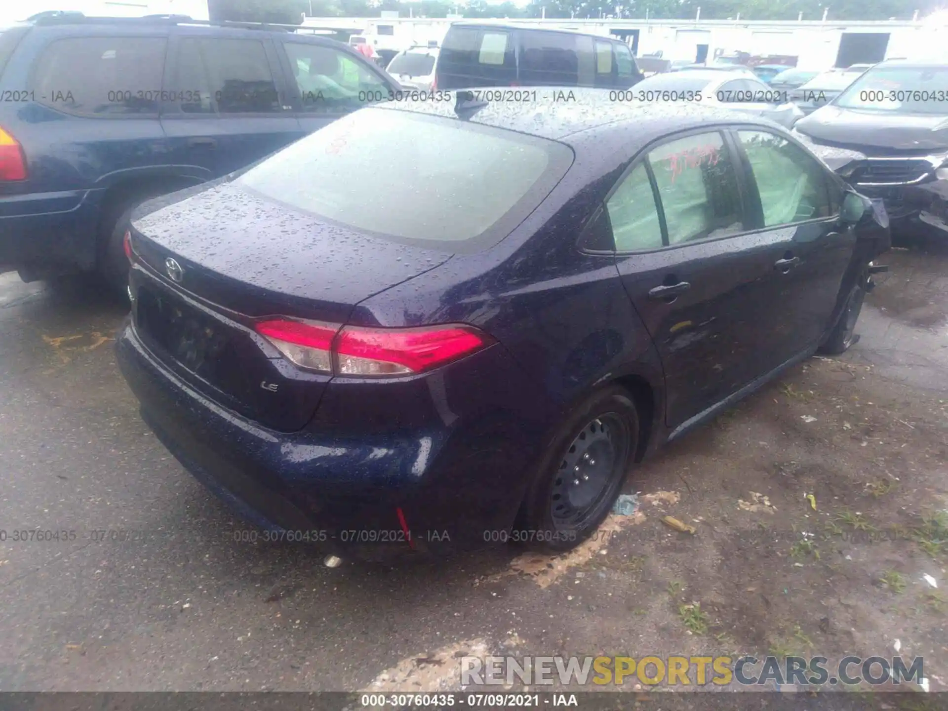 4 Photograph of a damaged car JTDEPRAE4LJ084340 TOYOTA COROLLA 2020