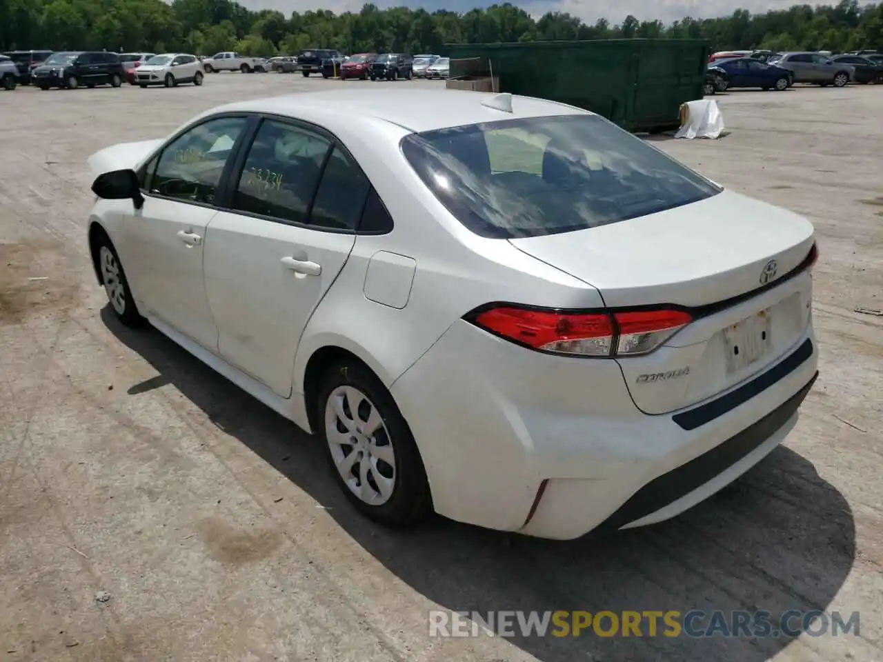 3 Photograph of a damaged car JTDEPRAE4LJ084578 TOYOTA COROLLA 2020