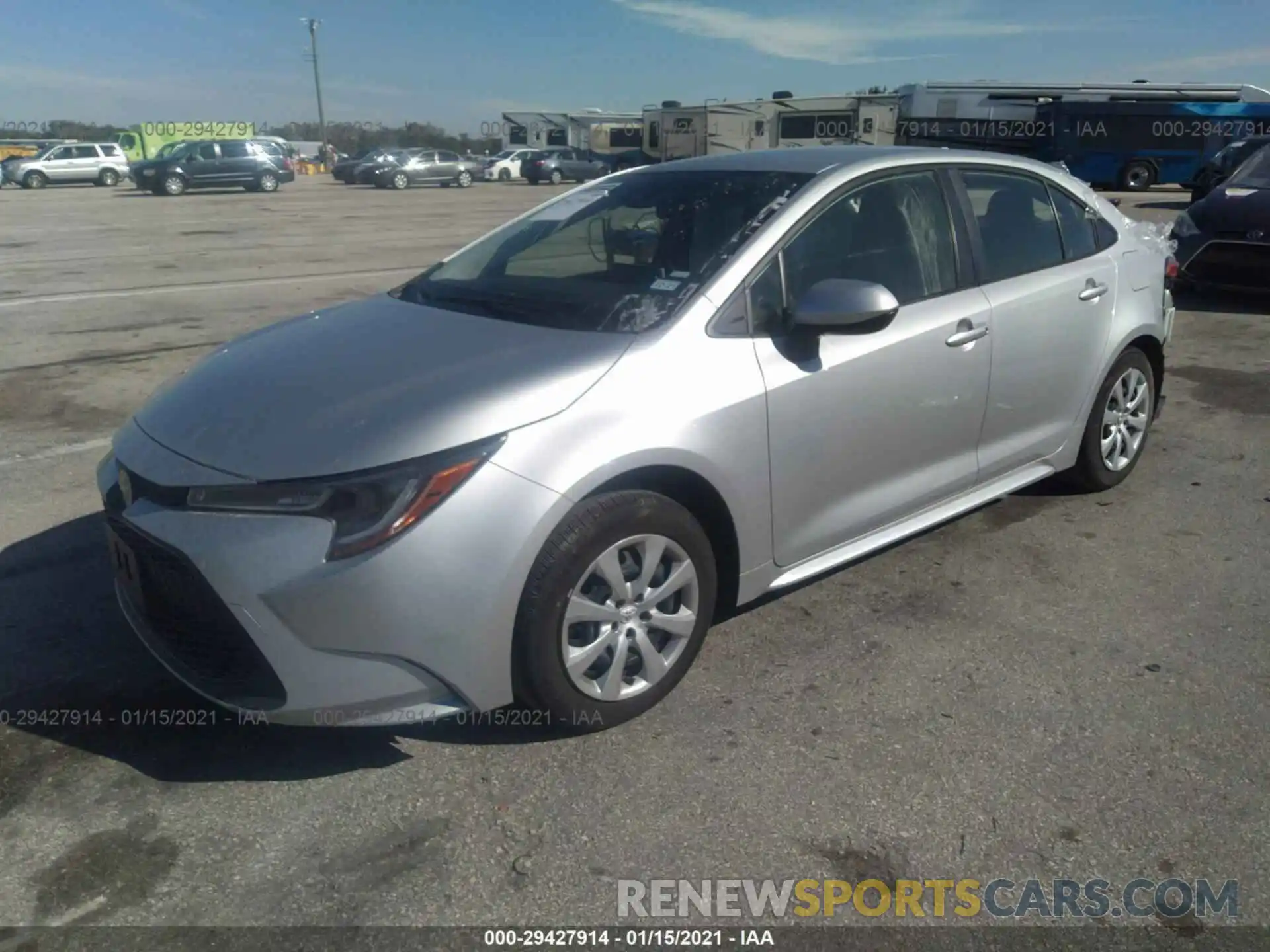 2 Photograph of a damaged car JTDEPRAE4LJ084628 TOYOTA COROLLA 2020