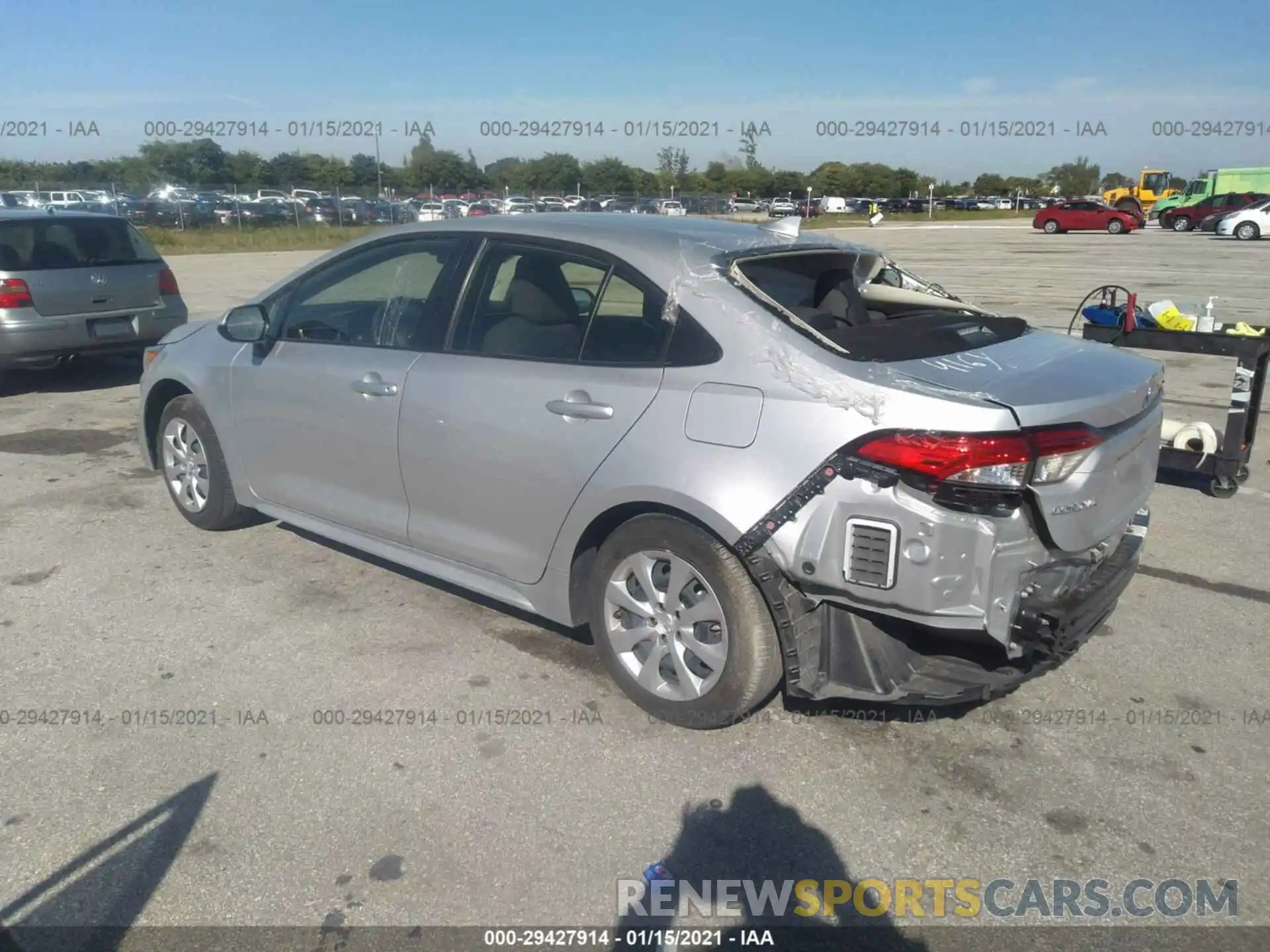 3 Photograph of a damaged car JTDEPRAE4LJ084628 TOYOTA COROLLA 2020