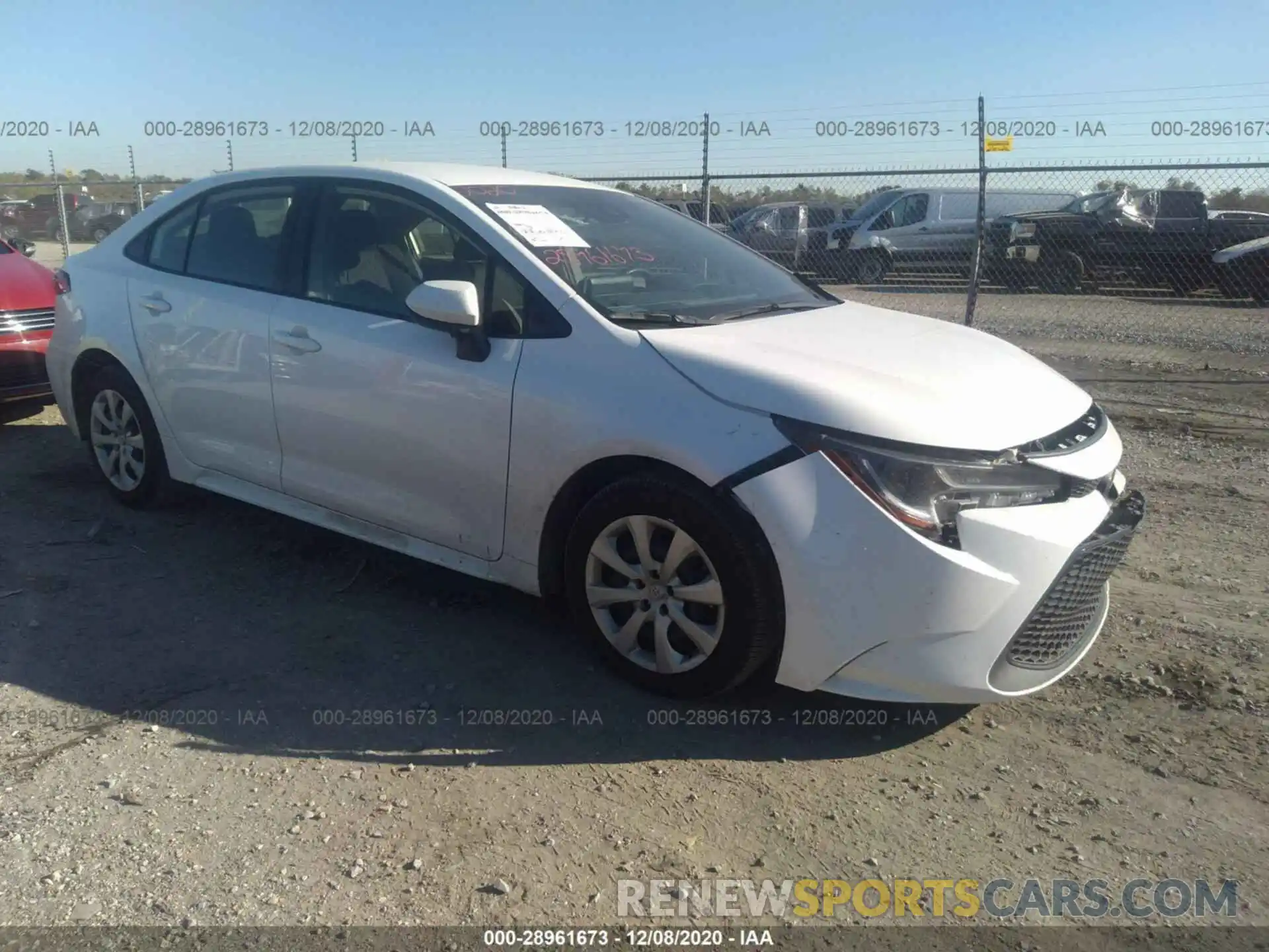 1 Photograph of a damaged car JTDEPRAE4LJ085066 TOYOTA COROLLA 2020