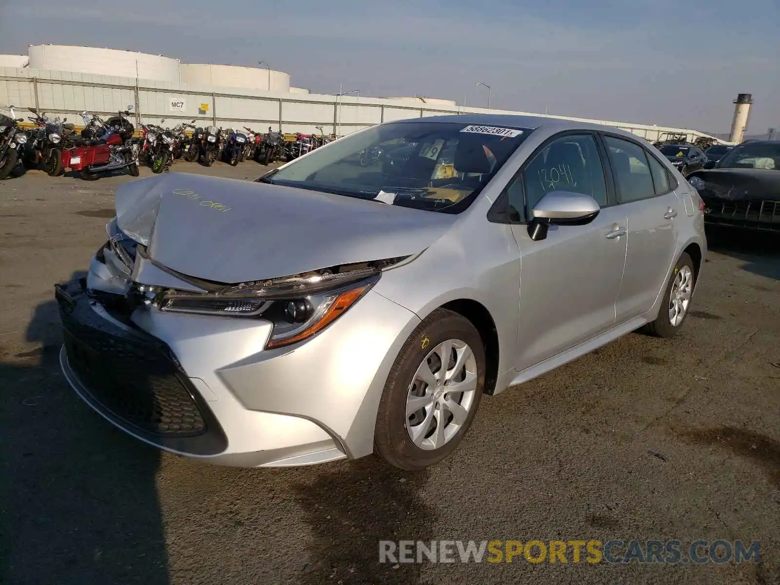 2 Photograph of a damaged car JTDEPRAE4LJ085150 TOYOTA COROLLA 2020