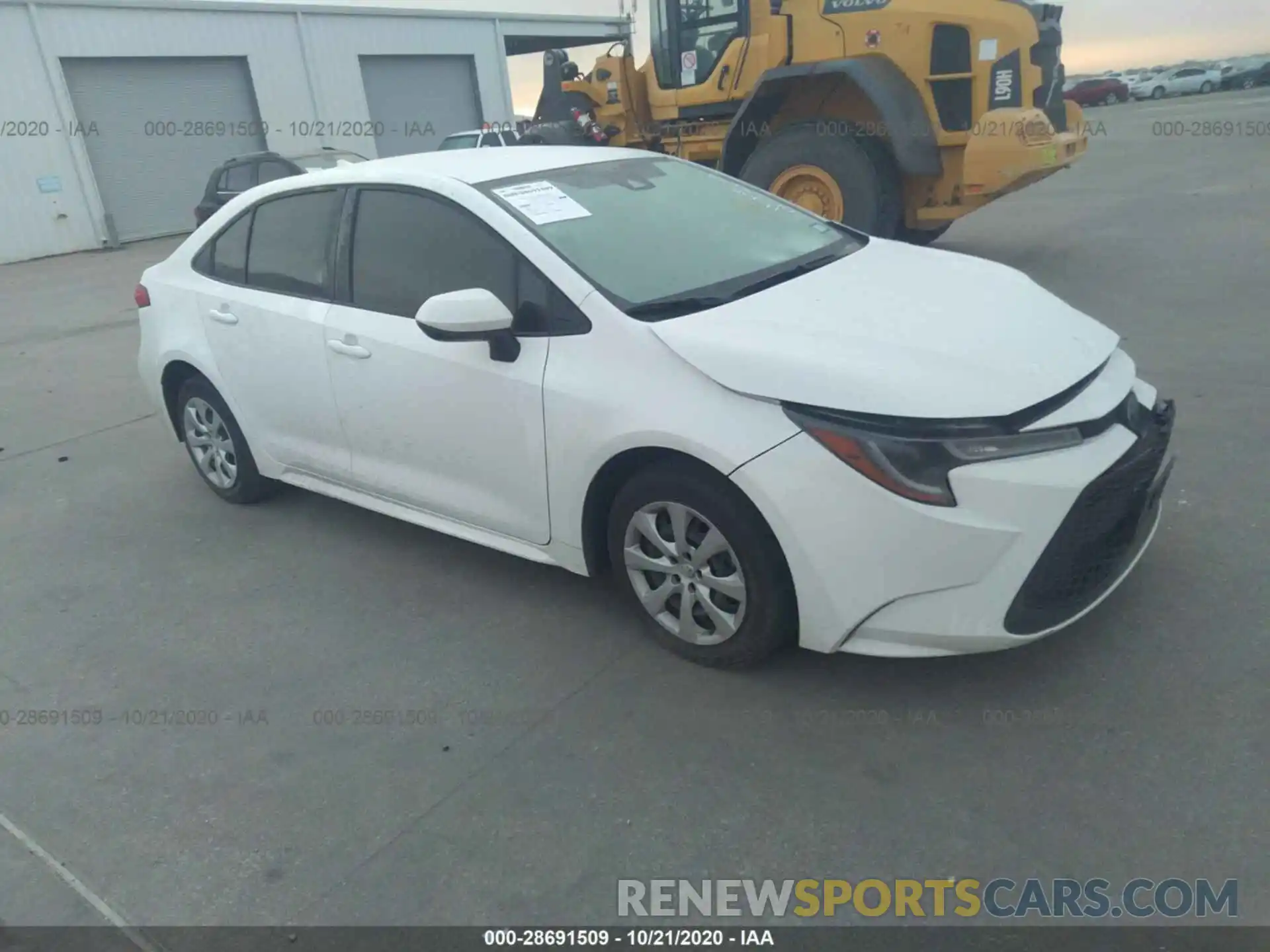 1 Photograph of a damaged car JTDEPRAE4LJ085388 TOYOTA COROLLA 2020