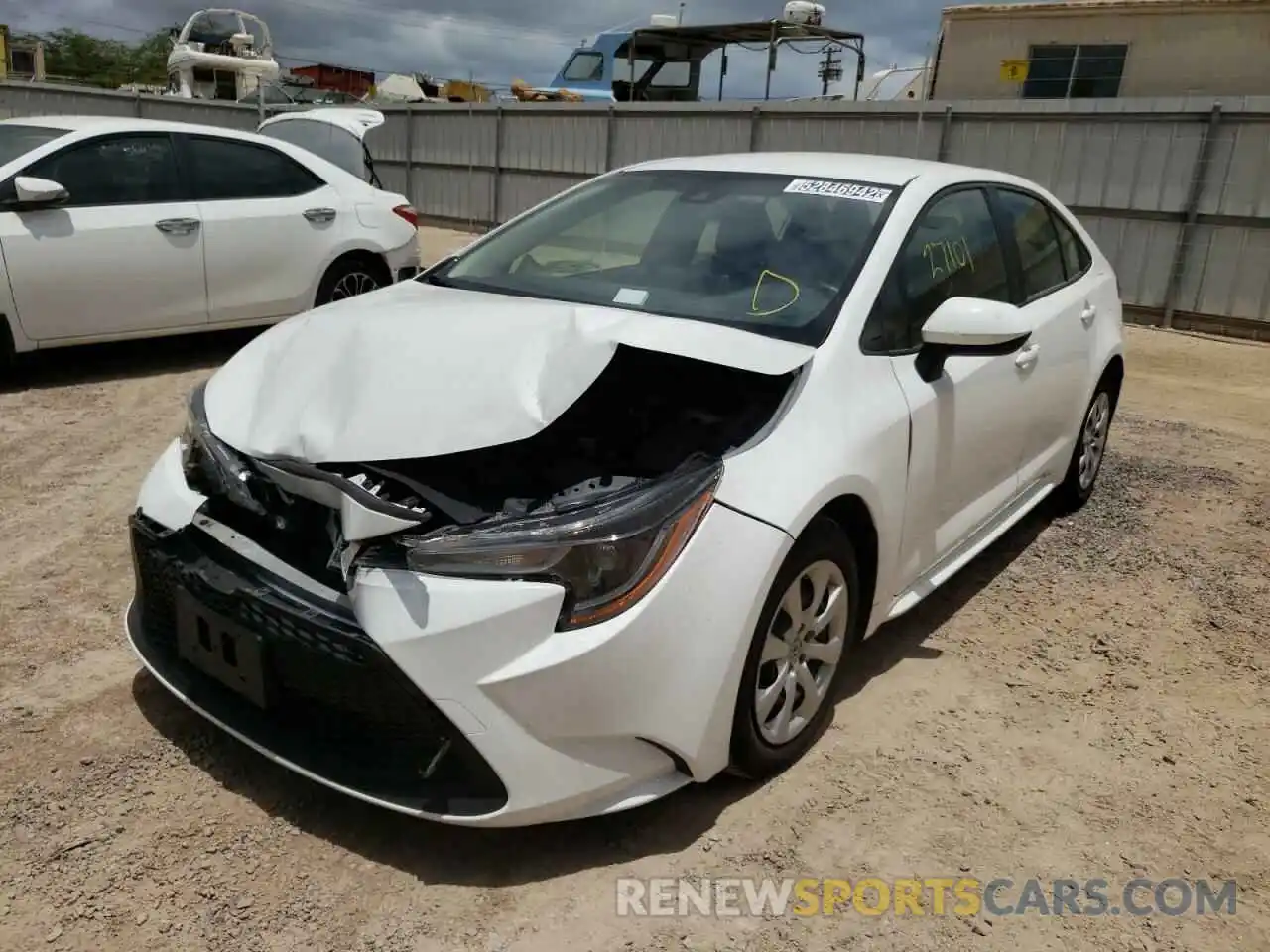 2 Photograph of a damaged car JTDEPRAE4LJ085505 TOYOTA COROLLA 2020