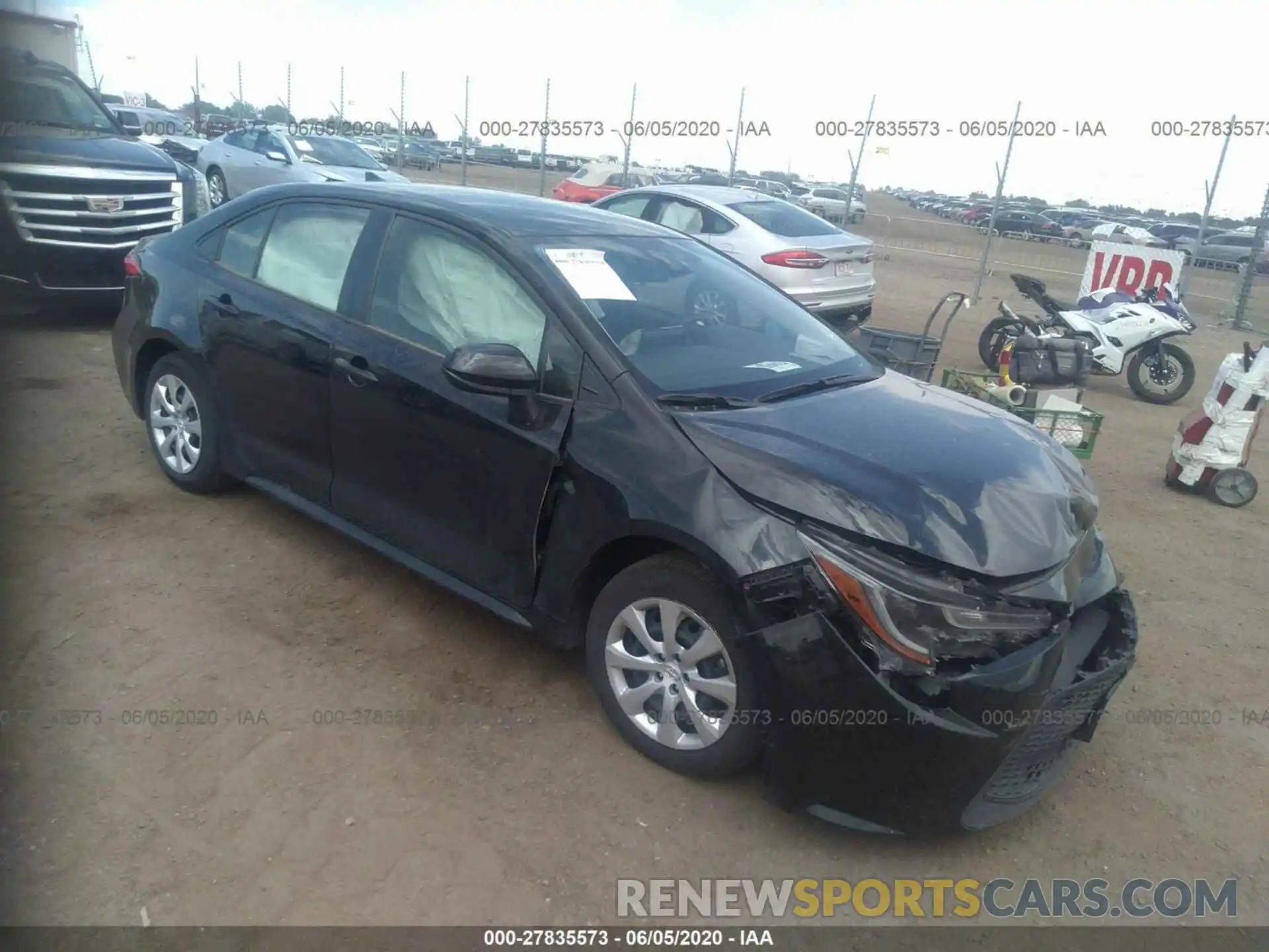 1 Photograph of a damaged car JTDEPRAE4LJ086105 TOYOTA COROLLA 2020