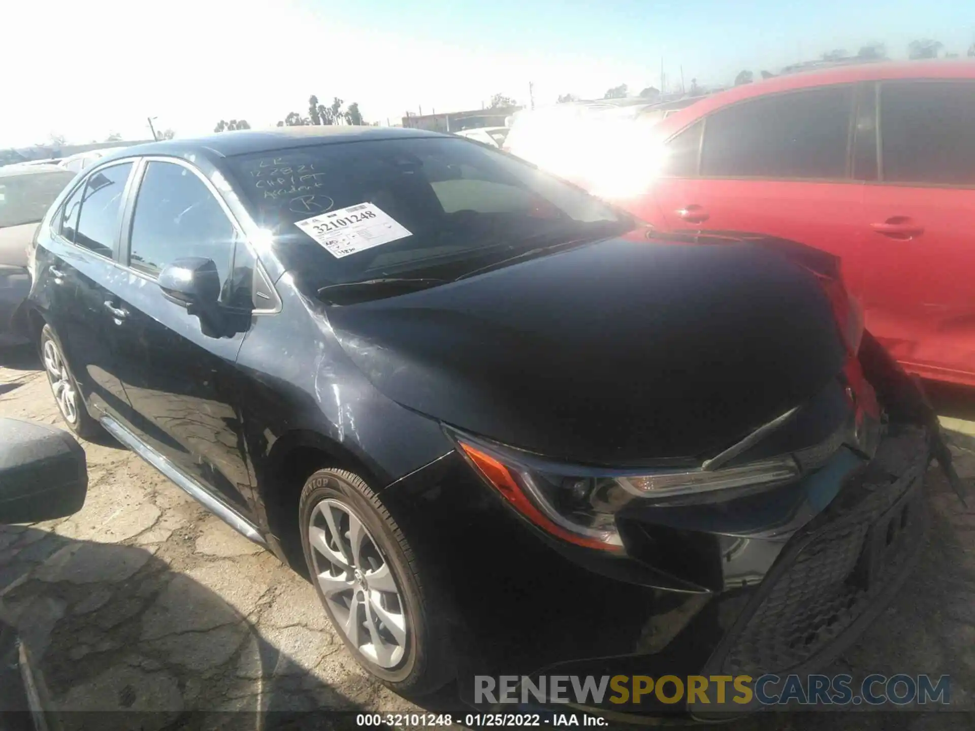 1 Photograph of a damaged car JTDEPRAE4LJ086380 TOYOTA COROLLA 2020