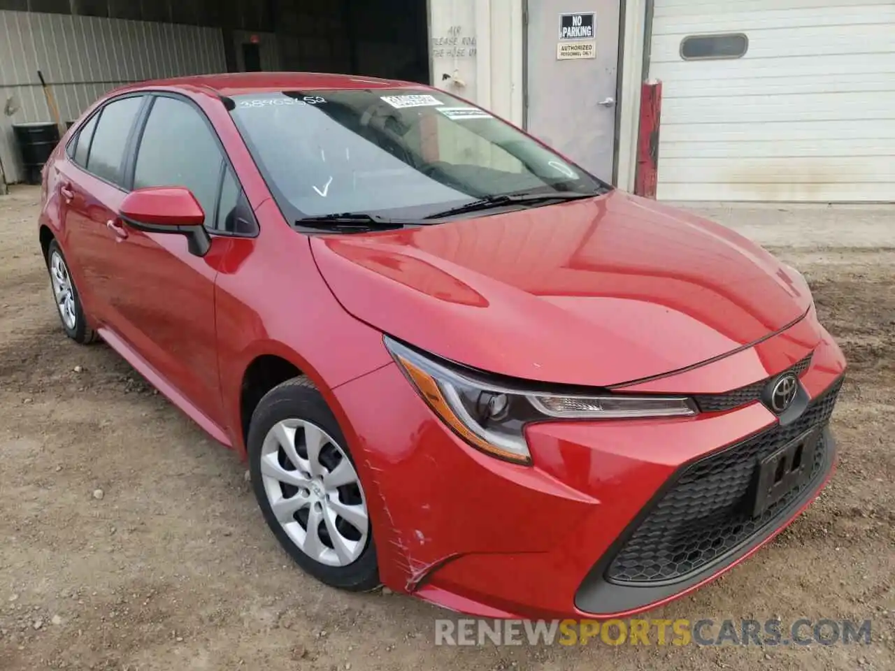 1 Photograph of a damaged car JTDEPRAE4LJ086640 TOYOTA COROLLA 2020