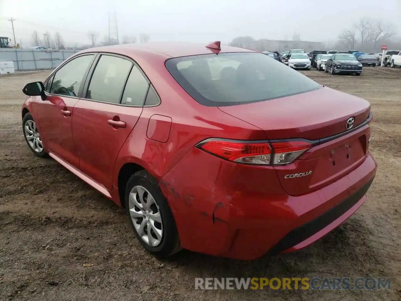 3 Photograph of a damaged car JTDEPRAE4LJ086640 TOYOTA COROLLA 2020