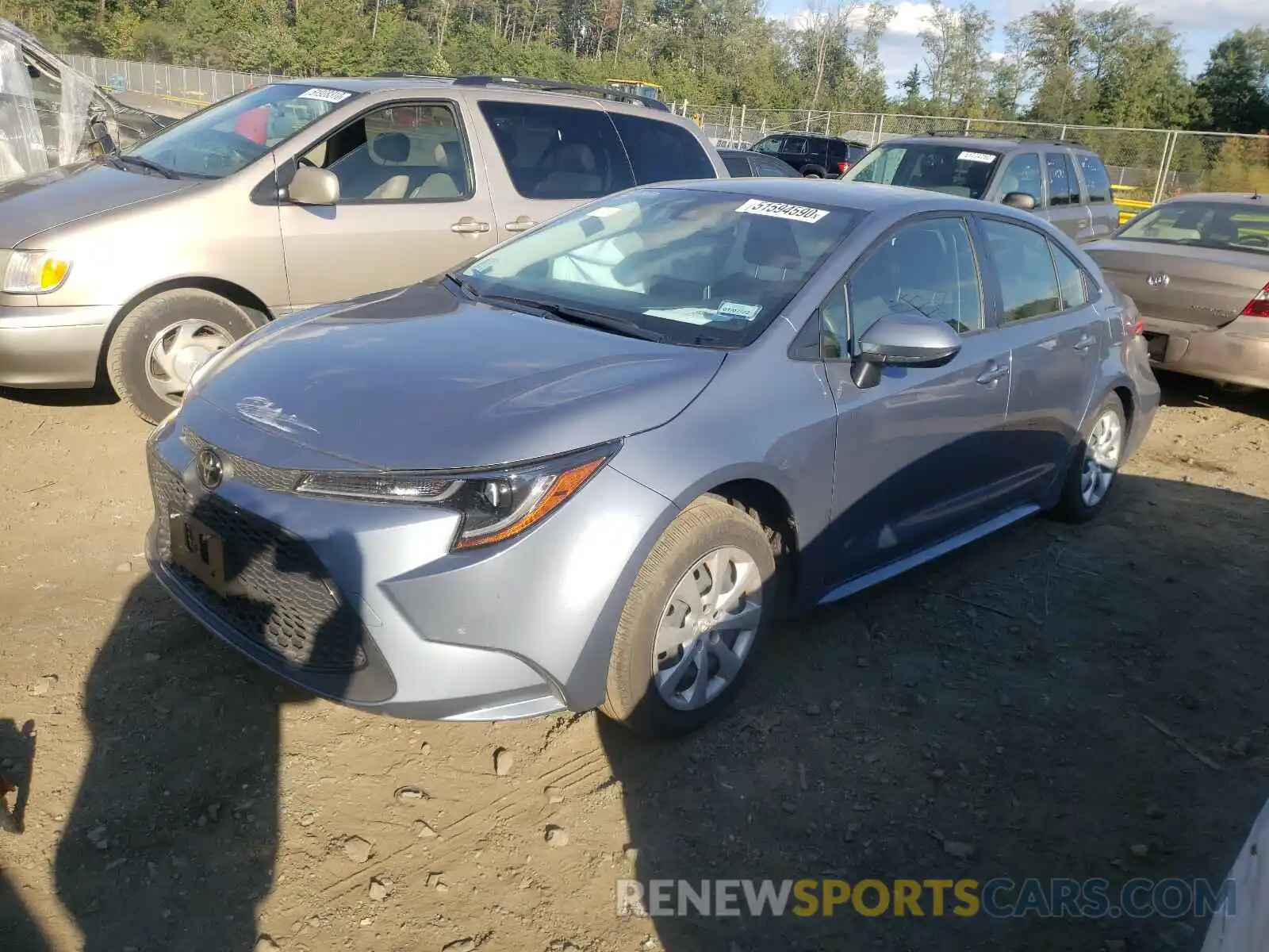 2 Photograph of a damaged car JTDEPRAE4LJ086668 TOYOTA COROLLA 2020