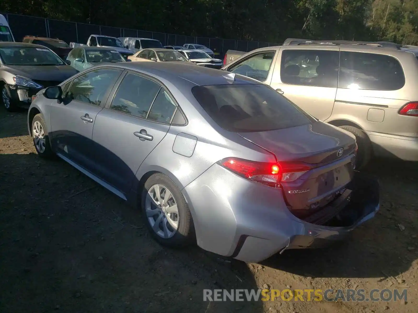 3 Photograph of a damaged car JTDEPRAE4LJ086668 TOYOTA COROLLA 2020