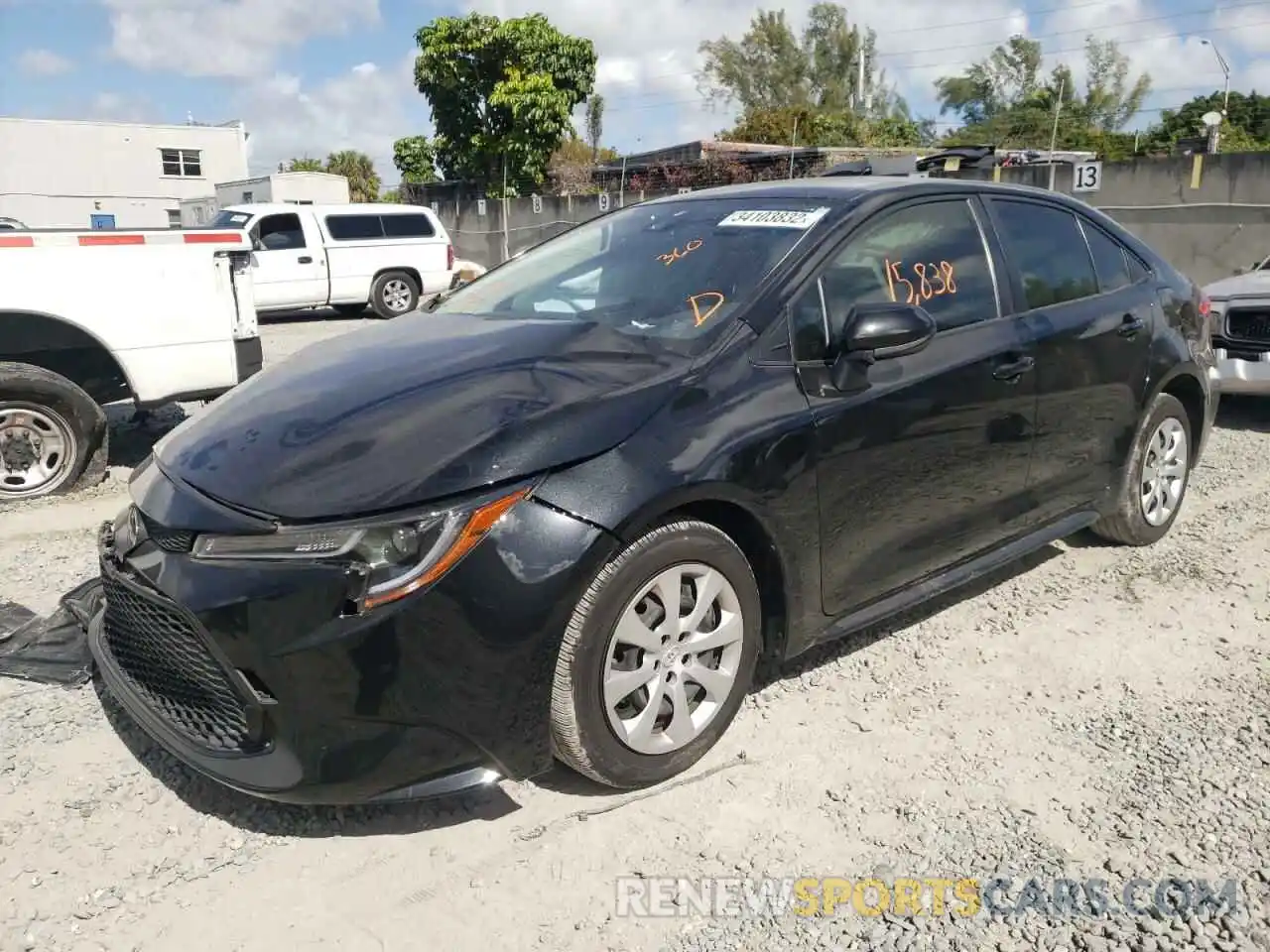 2 Photograph of a damaged car JTDEPRAE4LJ086928 TOYOTA COROLLA 2020