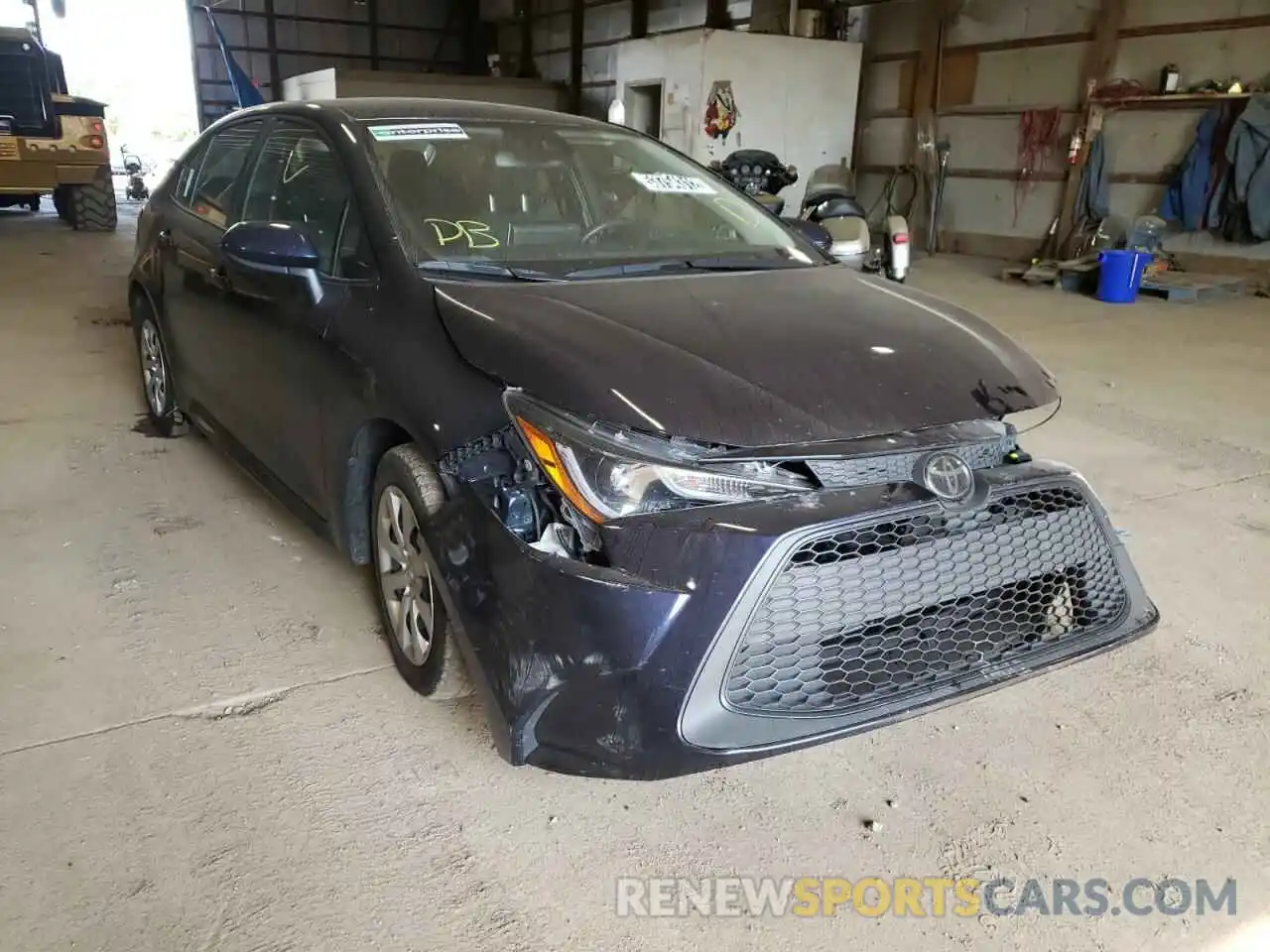 1 Photograph of a damaged car JTDEPRAE4LJ087013 TOYOTA COROLLA 2020