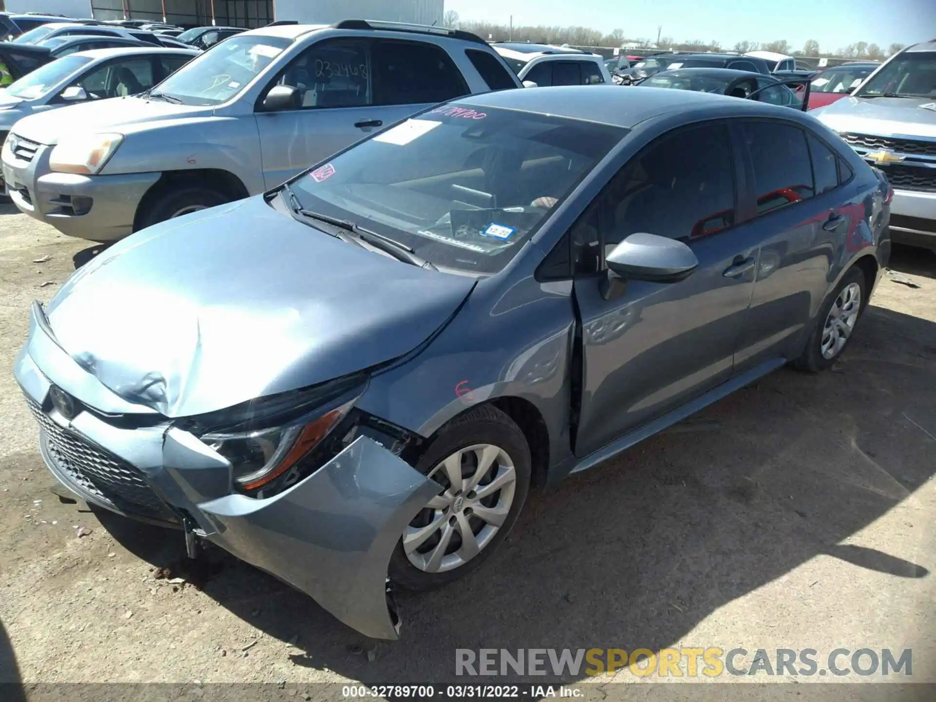 2 Photograph of a damaged car JTDEPRAE4LJ087142 TOYOTA COROLLA 2020