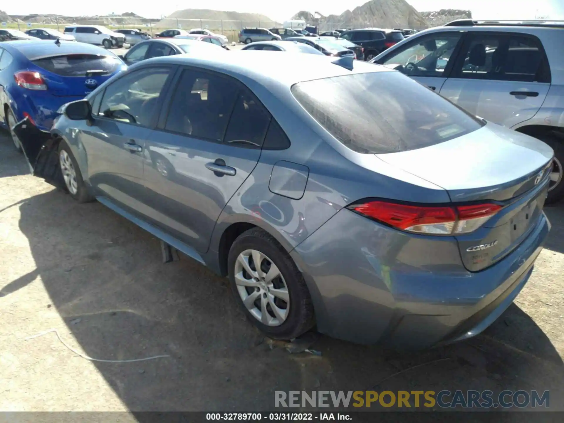 3 Photograph of a damaged car JTDEPRAE4LJ087142 TOYOTA COROLLA 2020