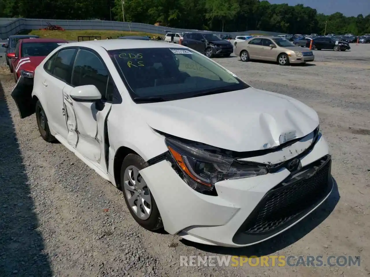 1 Photograph of a damaged car JTDEPRAE4LJ087593 TOYOTA COROLLA 2020