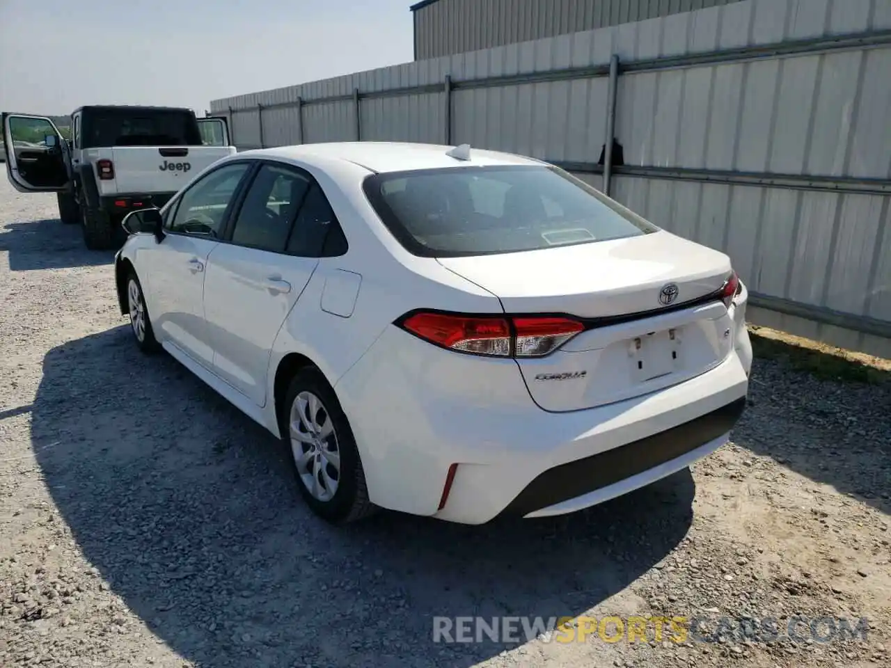 3 Photograph of a damaged car JTDEPRAE4LJ087593 TOYOTA COROLLA 2020