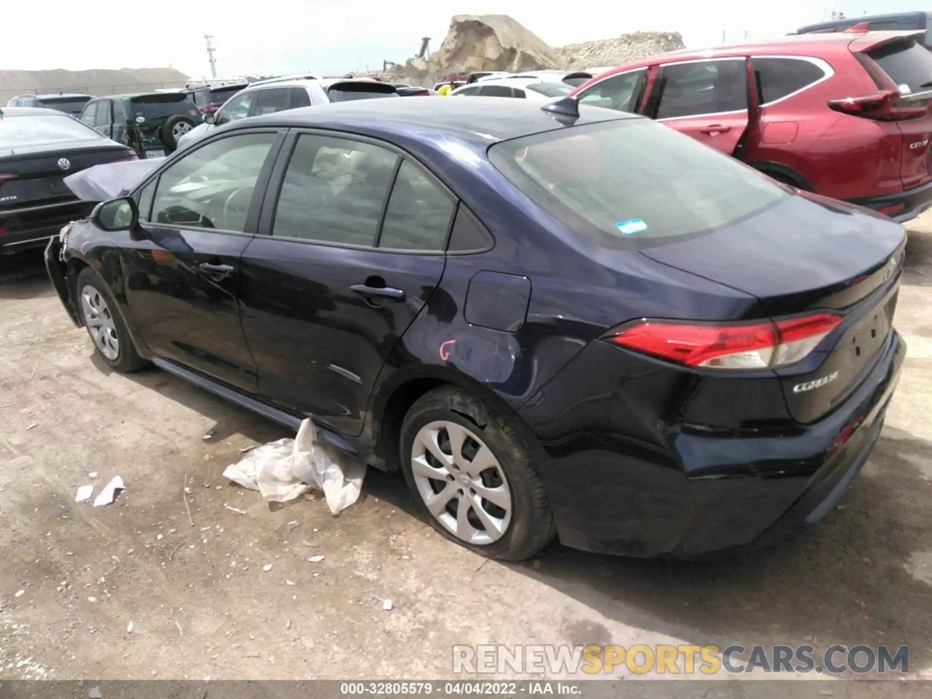 3 Photograph of a damaged car JTDEPRAE4LJ087674 TOYOTA COROLLA 2020