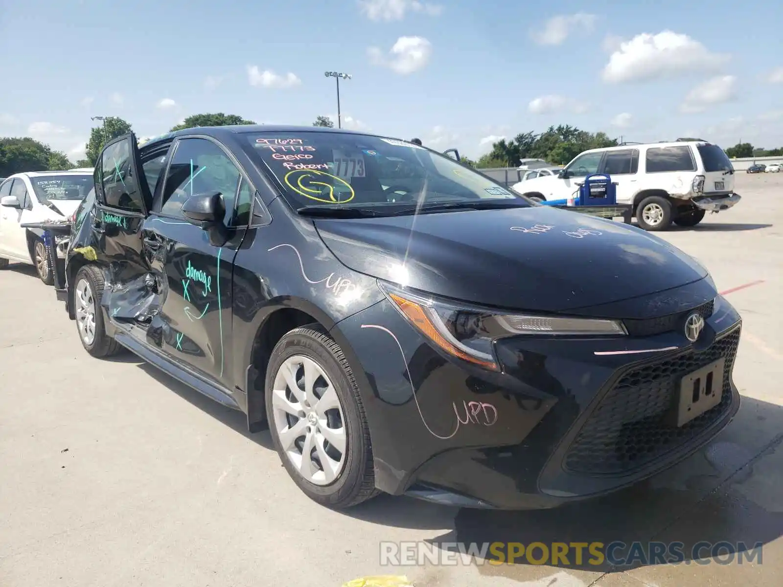 1 Photograph of a damaged car JTDEPRAE4LJ087836 TOYOTA COROLLA 2020