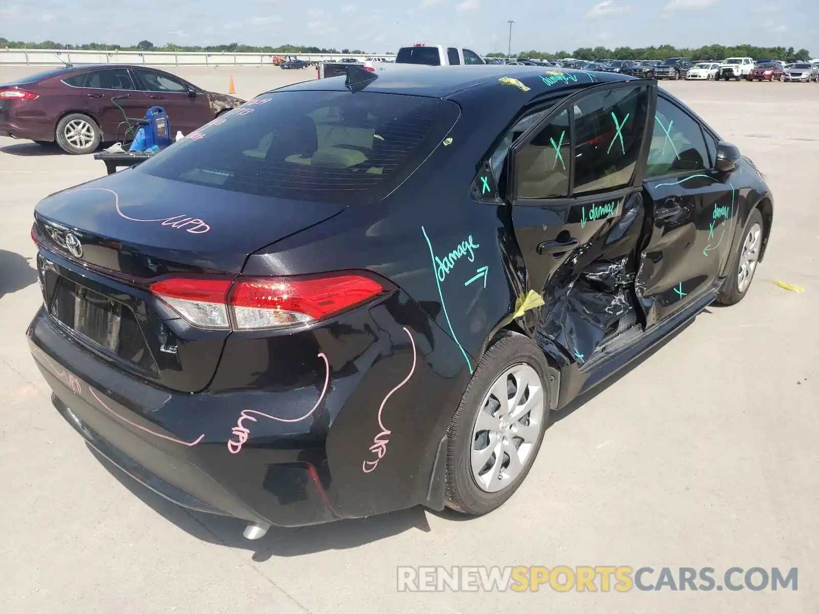 4 Photograph of a damaged car JTDEPRAE4LJ087836 TOYOTA COROLLA 2020