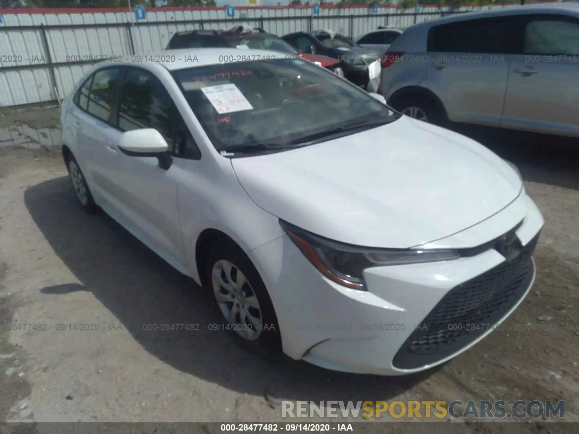 1 Photograph of a damaged car JTDEPRAE4LJ087903 TOYOTA COROLLA 2020