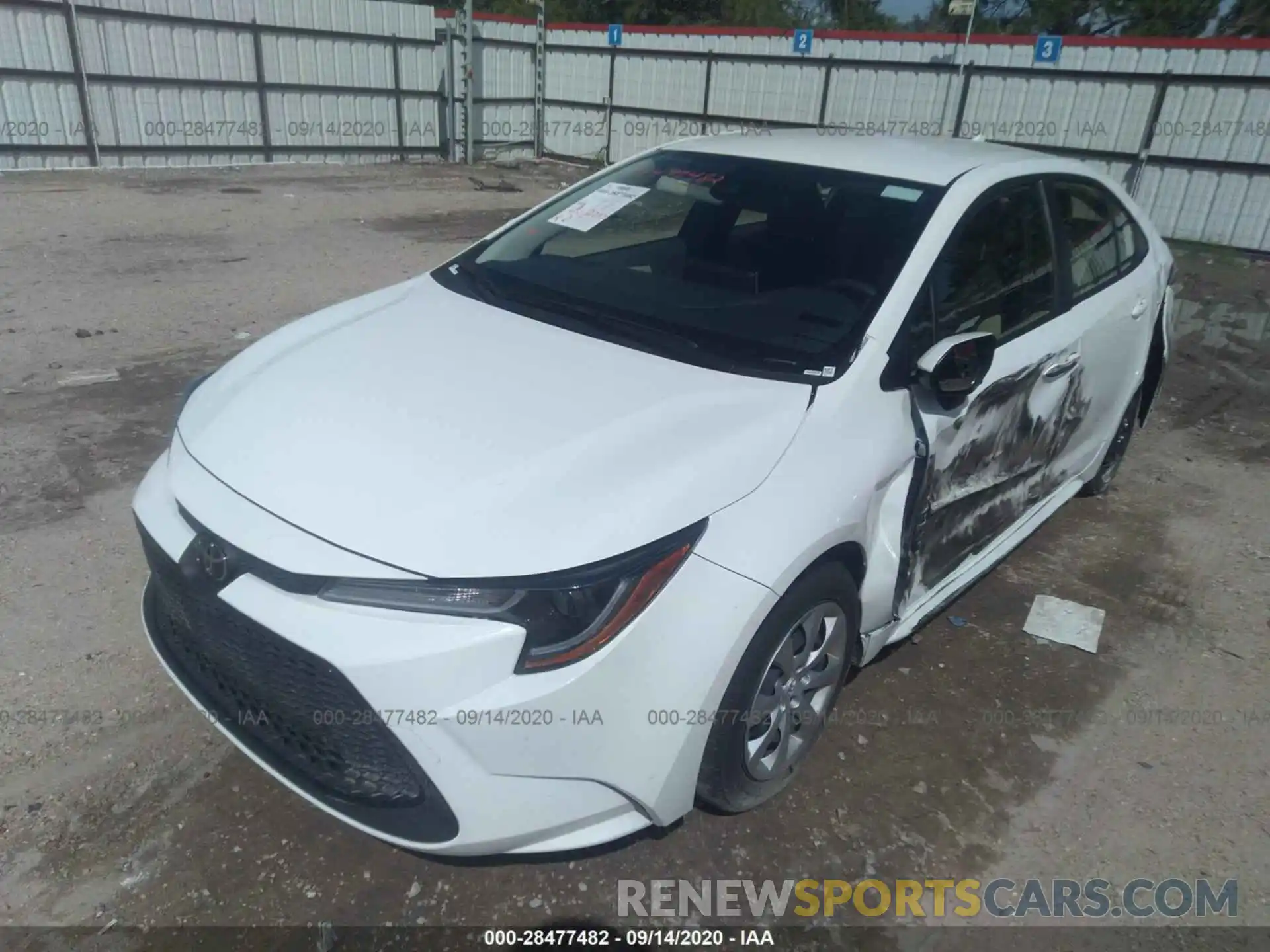 2 Photograph of a damaged car JTDEPRAE4LJ087903 TOYOTA COROLLA 2020