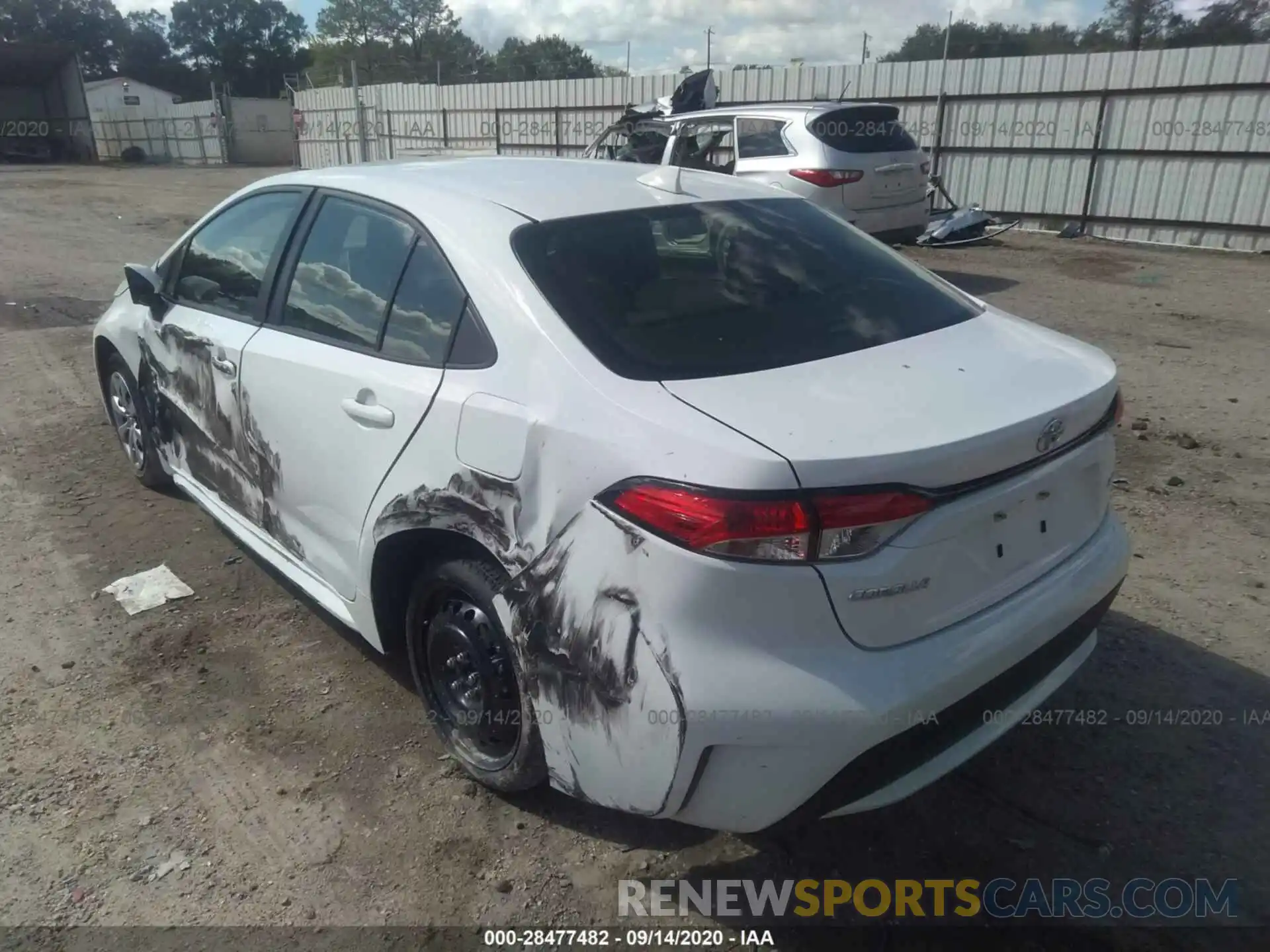 3 Photograph of a damaged car JTDEPRAE4LJ087903 TOYOTA COROLLA 2020